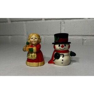 Vintage Hallmark Christmas Salt And Pepper Shakers anthropomorphic